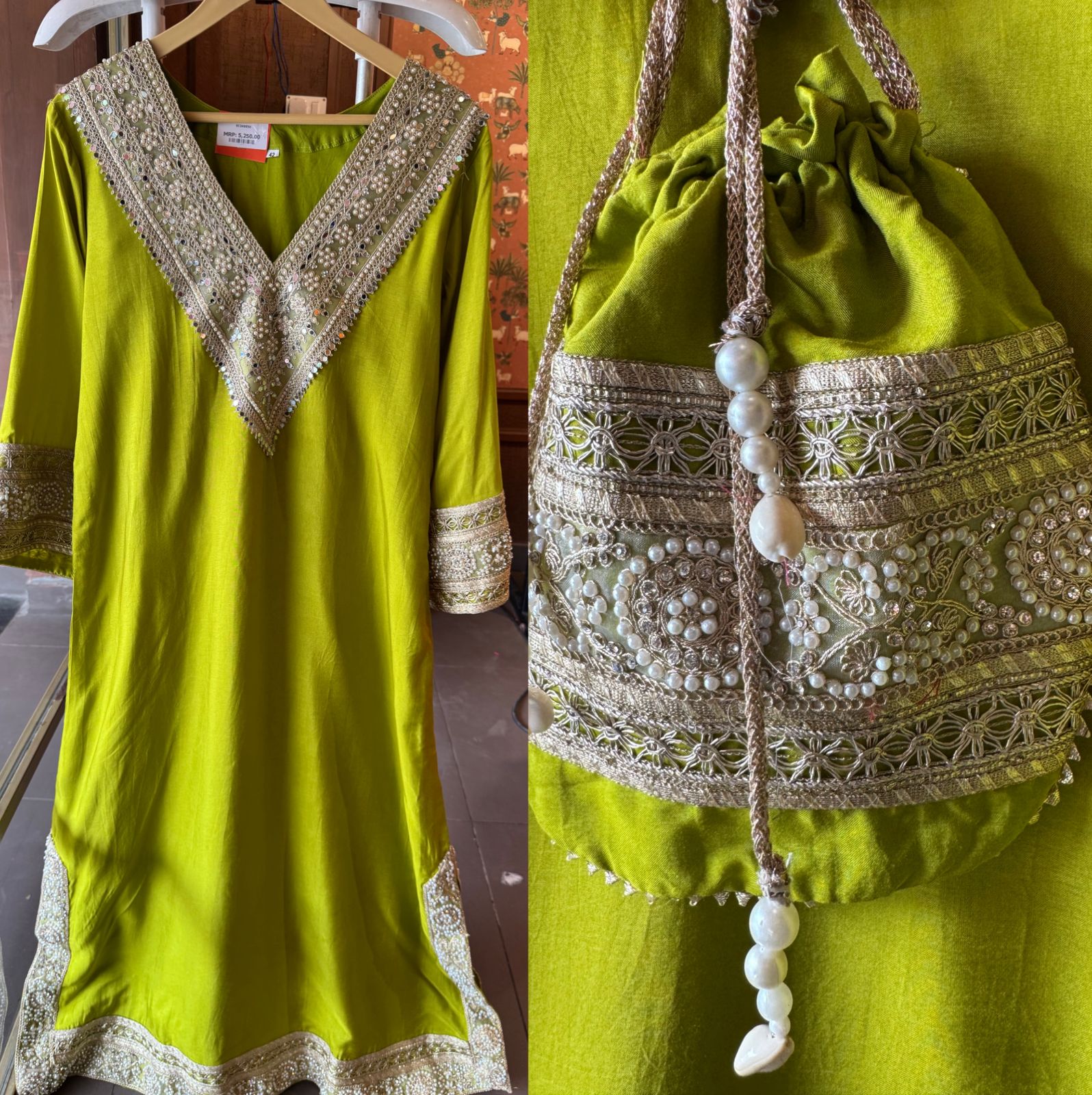 Rich fuchsia pink ethnic ensemble Outfit